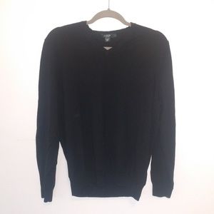 Vintage Men's black J.Crew V neck Sweater